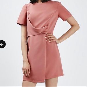 Topshop dusty rose/ blush shift dress